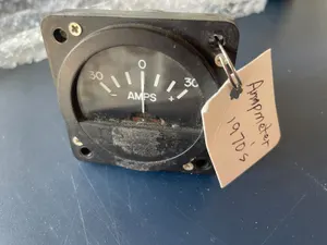 Vintage 1970s Cessna Aircraft Ammeter Gauge 30-0-30 AMPS Indicator Panel